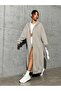 Women's Large Size Oversize Hooded Pocket Long Zipper Cardigan / Tunic