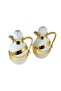 2 PIECES FLASK SET TEA AND COFFEE 1 LITRE AND 1 LITRE - WHITE AND GOLD - 2