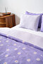 Purple Daisy Single Duvet Cover Set Cotton - 3