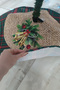 Beige Christmas Pine Tree Bottom Cover 68cm Diameter Ao04 - 4