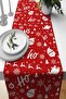 New Year Premium Thai Feather Stain Resistant Fabric New Year Christmas Tablecloth Runner 40x140cm Rnr533