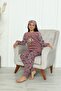 Girl's Patterned Winter Welsoft Fleece Pajamas Set 5E-6373