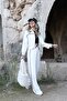 White Modal Fabric Tracksuit Set