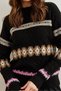 Women's Black Diamond Patterned Hair Knit Detailed Knitwear Sweater Kzk- 19000907 - 5