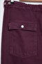 Burgundy Adjustable Waist Wide Leg Plus Size Jeans Tbbaw25Cj00021 - 8