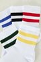 White 5-Pack Colorful Striped College-Tennis-Mid Length Socks Tmnss20Co0005 - 10