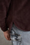 Kahverengi Kalın Polar Kapüşonlu ve Fermuarlı Oversize Örme Büyük Beden Sweatshirt TBBAW25AO00030 - 4