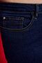 Koyu Mavi Yüksek Bel Esnek Büyük Beden Skinny Jeans TBBSS22JE0075 - 4