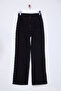 Siyah Trok Detaylı Paçası Yırtmaçlı Yüksek Bel Wide Leg Jeans TWOSS25JE00015 - 6