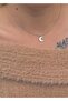 Steel Moon Silver Snake Chain Female Necklace - 3