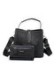 Elegant Black Shoulder and Hand Bag Medium Size - 2