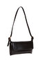 Women's Clamshell Black Baguette Bag