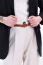 Tan-Rectangular Buckle Belt - 4