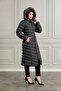 Women's Smoked Long Puffer Coat - 2
