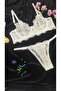 Women's Ecru Flower Patterned Stylish Suit Bra - 8