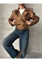 Oversized Belted Leopard Leather Style Jacket - 3