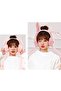 Plush headphones with moving mechanism - light pink - 3