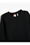Basic Sweatshirt Textured Crew Neck Cotton - 3