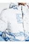 Puffer Jacket Hooded Pocket Detailed Zippered Abstract Printed - 7