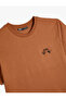Slogan Printed T-Shirt Slim Fit Crew Neck Short Sleeve Cotton - 8