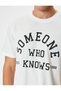 Cotton Regular Fit - Slogan Printed Short Sleeve Crew Neck T-Shirt - 5