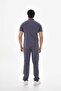 Men's Surgical Suit Scrubs with Lycra Smoked Judge Collar Snap Detail - 6