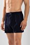 Men's Cotton Comfortable Cut Towel Waist Boxer 3 Pack Navy Blue - 2