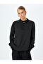 Button Detailed Long Sleeve Asymmetrical Neckline Satin Blouse - 3