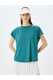 Crew Neck Short Sleeve Oversize Sports T-Shirt - 3