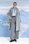 Short Double-Breasted Coat Gray Melange - 2