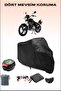 Black Mondial 150 Mr Vulture Rear Bag Compatible Motorcycle Tarpaulin Waterproof Durable Cloth