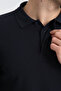 Men's Regular Fit Polo Collar Basic Sweatshirt with Drop Knit - 7