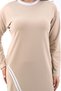 Women's Plus Size Double Stripe Detail Long Dress 5279-25 - 6