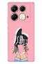 Case for Infinix Note 40 4g Case Pictorial Printed Nano Silicone Pink College