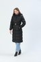 Hooded Inflatable Coat with Belt Black - 3
