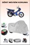 Gray Kuba Runner 50 Motorcycle Tarpaulin - Rear Bag and Lock Compatible, Safe