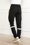 Unisex Scuba Fabric Tight Leg Elastic Stretchy Line Detailed Sweatpants Bottom - 7