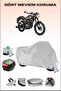 Rks Cafe 152 - Gray Motorcycle Tarpaulin, Rear Bag and Lock Compatible, Safe