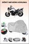 Rear Bag and Lock Compatible Grey Motorcycle Tarpaulin for Bmw F 800 R, Secure