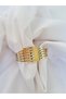 316L Rib Clamp Gold Steel Bracelet - 7