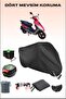 Black Arora Ar 50-6 Rear Bag and Lock Compatible Motorcycle Tarpaulin for Capirossi, Safe