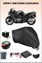 Black Rear Bag and Lock Compatible Motorcycle Tarpaulin for Kawasaki Zzr 1100, Secure