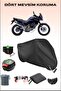 Black Rear Bag and Lock Compatible Motorcycle Tarpaulin for Kawasaki Kle 500, Safe