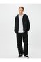 Seasonal Jacket Hooded Zipper Pocket Detailed Label Printed - 2