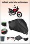 Black Arora Ar 125-48 Rear Bag and Lock Compatible Motorcycle Tarpaulin for Yebere, Safe
