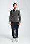 Patterned Men's Regular Fit Thick Polo Neck Sweatshirt - 2