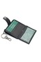 Genuine Leather Black Unisex Card Holder with Keychain and Multiple Card Slots Try114 - 3
