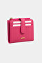 9739 Genuine Leather Special Design Zippered Women's Wallet Pink - 4