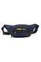 Unisex Impertex Fabric Waterproof Shoulder and Waist Bag with Headphone Outlet Cross Strap Navy Blue - 4