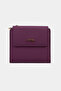 9738 Genuine Leather Small Size Women's Wallet Purple - 2